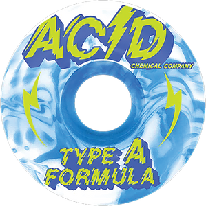 Acid Chemical Co. - Type A Sidecut Power 53mm 99a Blue/wht - Skateboard Wheels (Set Of Four) Acid Chemical Co. - Type A Sidecut Power 53mm 99a Blue/wht - Skateboard Wheels (Set Of Four)