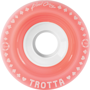 Blood Orange - Orange Trotta Pro Series 70mm 78a Pink/wht - Skateboard Wheels (Set Of Four) Blood Orange - Orange Trotta Pro Series 70mm 78a Pink/wht - Skateboard Wheels (Set Of Four)