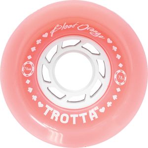 Blood Orange - Orange Trotta Pro Series 74mm 78a Pink/wht - Skateboard Wheels (Set Of Four) Blood Orange - Orange Trotta Pro Series 74mm 78a Pink/wht - Skateboard Wheels (Set Of Four)
