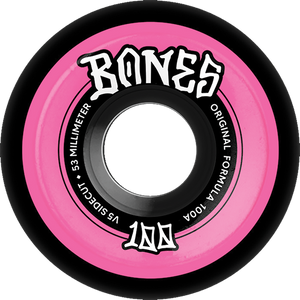 Bones Wheels - 100's Og V5 Color Sidecut 53mm 100a Blk/pink - Skateboard Wheels (Set Of Four) Bones Wheels - 100's Og V5 Color Sidecut 53mm 100a Blk/pink - Skateboard Wheels (Set Of Four)