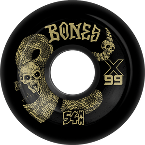 Bones Wheels - Xf X99 V6 Wide-cut 54mm 99a Death Venom Blk - Skateboard Wheels (Set Of Four) Bones Wheels - Xf X99 V6 Wide-cut 54mm 99a Death Venom Blk - Skateboard Wheels (Set Of Four)