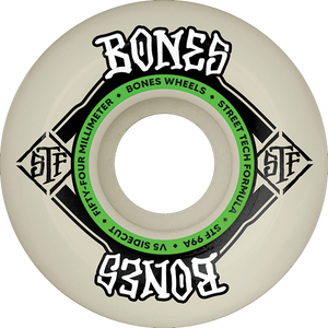 Bones Wheels - Stf V5 Square Logo 54mm 99a Wht/grn - Skateboard Wheels (Set Of Four) Bones Wheels - Stf V5 Square Logo 54mm 99a Wht/grn - Skateboard Wheels (Set Of Four)