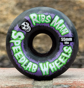 Speedlab - Ribs Man 55mm 99a Black Smoke - Skateboard Wheels (Set Of Four)