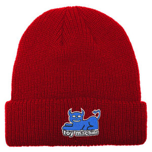 Toy Machine Devil Cat Dock Beanie Red - Skateboard Beanie