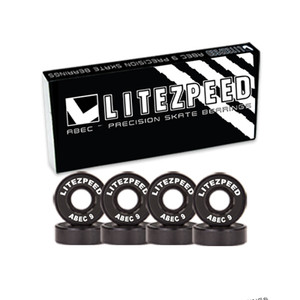 Litezpeed Abec 9 Single Set Black - Skateboard Bearings