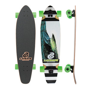Layback New Wave Kick Tail Longboard Complete 9.75 X 38.00 - Complete Skateboard
