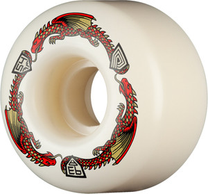 Powell Dragon Formula Red V4 Wide 54mm X 34mm 93a (set Of 4) - Skateboard Wheels
