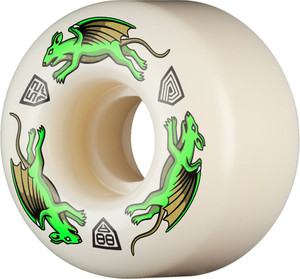 Powell Dragon Formula Green Nano Rats Av4 52mm X 34mm 88a (set Of 4) - Skateboard Wheels