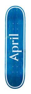 April Team Og Logo Blue Invert Mini Deck 7.37 - Skateboard Deck
