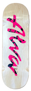 Alva Og Logo Pink/black Splatter Wheel Wells Deck 10.0 X 33.0 - Skateboard Deck