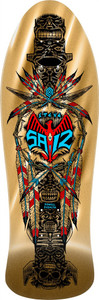 Powell Steve Saiz Totem Gold Foil Shaped Deck 10.0 X 30.81 - Skateboard Deck