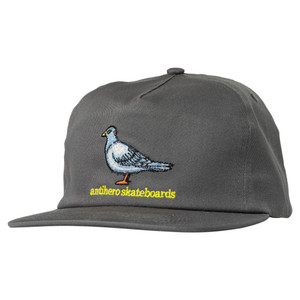 Anti-hero Lil Pigeon Snapback Hat Charcoal - Skateboard Hats