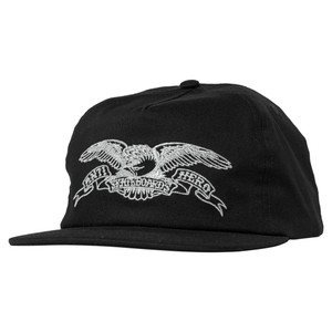 Anti-hero Basic Eagle Snapback Hat Black/grey - Skateboard Hats