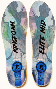 Footprint Kingfoam Elite Quantum Heel Action Sports Gel Impact Grey Camo/black Mid 5mm Toe/7mm Heel Insoles Small (3-8)