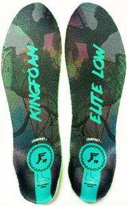 Footprint Kingfoam Elite Quantum Heel Action Sports Gel Impact Grey Camo/green High 5mm Toe/10mm Heel Insoles Small (3-8)