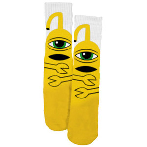 Toy Machine Sect Hug Socks Yellow - Skateboard Socks