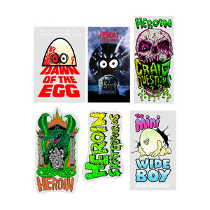 Heroin Dawn Of The Egg Assorted 12ct Sticker Pack