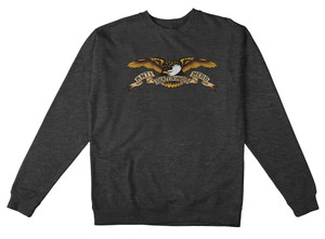 Anti-hero Eagle Heavyweight Charcoal Crew/swt L - Skateboard Sweatshirt
