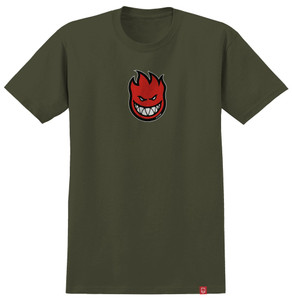 Spitfire Bighead Md Fill Military Green Ss M - Skateboard Tshirt