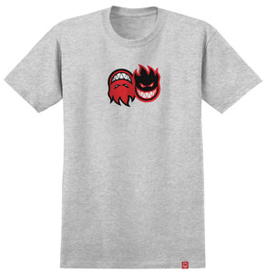 Spitfire Eternal Fill Heather Grey Ss Xl - Skateboard Tshirt