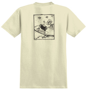 Anti-hero Hewitt By Lance Ringspun Cream/black Ss M - Skateboard Tshirt