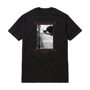 Gx1000 Bomb Hills Not Countries Black/burgundy Ss M - Skateboard Tshirt