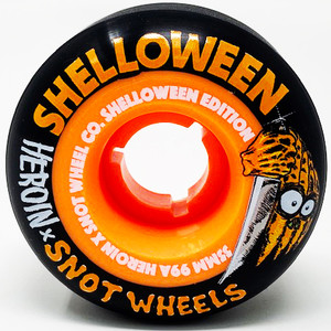 Snot X Heroin Boogerthane Shelloween Black/orange Core 55mm 99a (set Of 4) - Skateboard Wheels