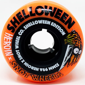 Snot X Heroin Boogerthane Shelloween Orange/black Core 53mm 99a (set Of 4) - Skateboard Wheels