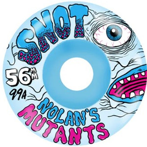Snot Nolan Mutants Ice Blue 56mm 99a (set Of 4) - Skateboard Wheels