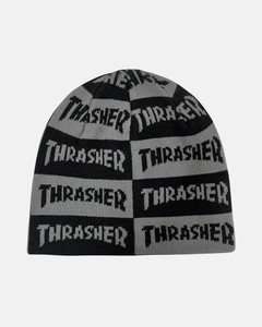 Thrasher Mag Checkered Skully Beanie Black/grey