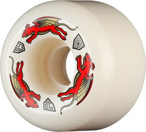 Powell Dragon Formula Red Nano Rats Aa2 54mm X 39mm 93a (set Of 4) - Skateboard Wheels (Set Of Four)