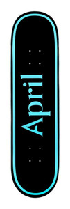 April Team Og Logo Blue/black Deck 8.25 - Skateboard Deck