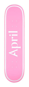 April Team Og Logo White/pink Deck 8.00 - Skateboard Deck