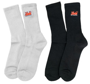Toy Machine Devil Cat Socks White - Skateboard Socks
