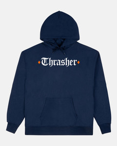 Thrasher X Spitfire The End Oath Navy Hd/swt Xl - Skateboard Sweatshirt