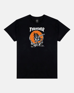 Thrasher Sk8 Outlaw Black Ss S - Skateboard Tshirt