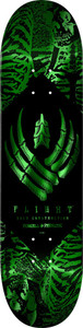 Powell Team Skeleton Green Foil Flight Deck 8.50 - Skateboard Deck