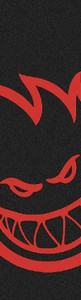 Spitfire 9" Bighead Black/red Griptape Sheet - Skateboard Grip Tape