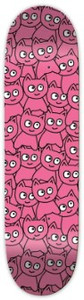 Meow Team Sticker Pile Pink Deck 7.75 - Skateboard Deck
