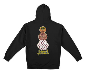 Krooked X Quartersnacks Snackman Black Hd/swt Xl - Skateboard Sweatshirt