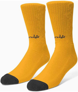 Chocolate Lost Chunk Socks Gold - Skateboard Socks