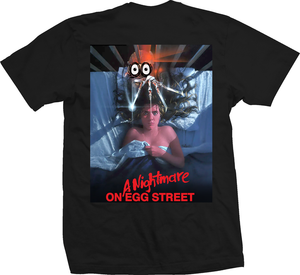 Heroin Nightmare On Egg Street Black Ss L - Skateboard Tshirt