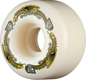 Powell Dragon Formula Yellow V4 54mm X 34mm 95a (set Of 4) - Skateboard Wheels (Set Of Four)