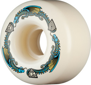 Powell Dragon Formula Blue V4 54mm X 34mm 97a (set Of 4) - Skateboard Wheels