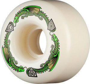 Powell Dragon Formula Green V4 54mm X 34mm 88a (set Of 4) - Skateboard Wheels