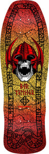 Powell Per Welinder Nordic Skull Red/yellow Fade Shaped Deck 9.62 X 29.75 - Skateboard Deck