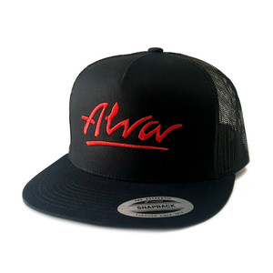 Alva Og Logo Mesh Snapback Hat Black - Skateboard Hat