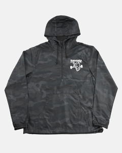 Thrasher X Spitfire Thrash & Burn Anorak Jacket Black Camo M - Skateboard Jacket