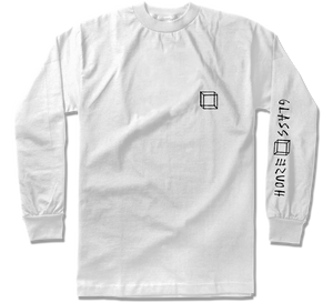 Glass House Memo White Ls L - Skateboard Longsleeve Tshirt