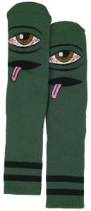 Toy Machine Bloodshot Eye Socks Forest - Skateboard Socks